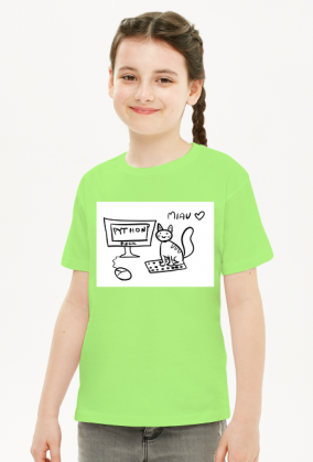 T-shirt dla dziewczynki kotek miau