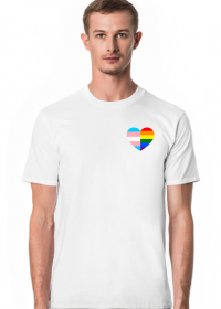 Heart trans lgbt rainbow pride tęcza flag