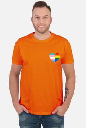 Heart trans lgbt rainbow pride tęcza flag