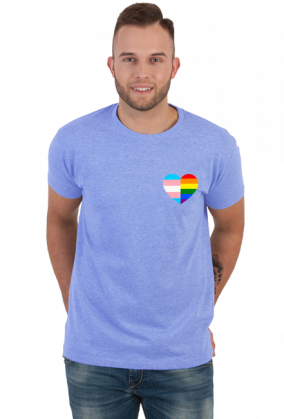 Heart trans lgbt rainbow pride tęcza flag