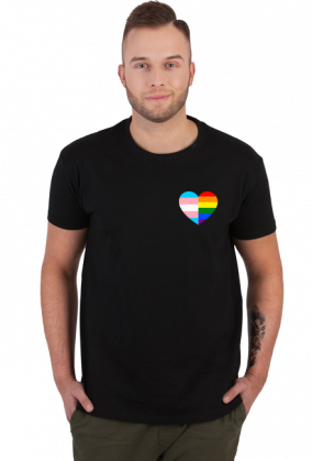 Heart trans lgbt rainbow pride tęcza flag