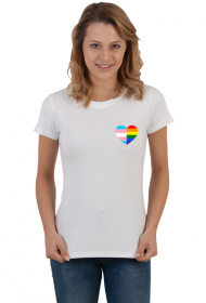 Heart trans lgbt rainbow pride tęcza flag