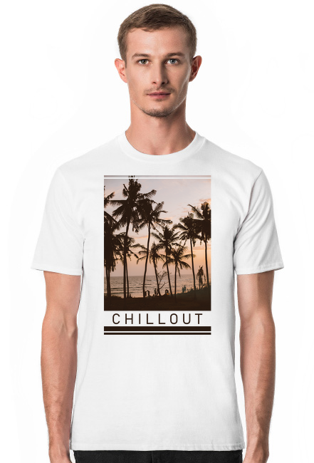 Chillout koszulka na wakacje (męska koszulka z nadrukiem)