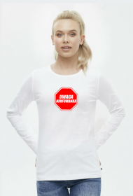 Uwaga Nimfomanka (bluzka damska długi rękaw)