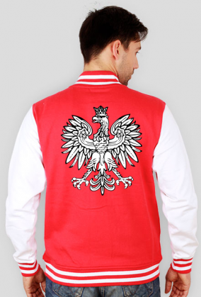 Patrotyczna bluza zapinana Orzel bialy