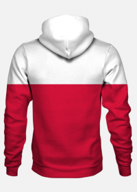 Patriotyczna bluza bialo-czerwona z kapturem Orzel bialy