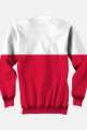 Patriotyczna bialo-czerwona bluza full print Orzel bialy