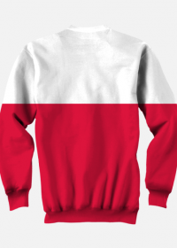 Patriotyczna bialo-czerwona bluza full print Orzel bialy