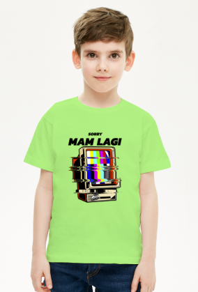 Koszulka dla gracza "Sorry, mam lagi", gry online, internet, komputer