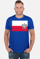 Koszulka T-Shirt z nadrukiem patriotyczna bialo-czerwona flaga Orzel bialy