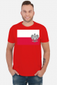 Koszulka T-Shirt z nadrukiem patriotyczna bialo-czerwona flaga Orzel bialy