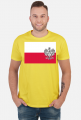 Koszulka T-Shirt z nadrukiem patriotyczna bialo-czerwona flaga Orzel bialy