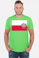 Koszulka T-Shirt z nadrukiem patriotyczna bialo-czerwona flaga Orzel bialy
