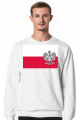 Patriotyczna bluza z nadrukiem bialo-czerwona flaga Orzel bialy