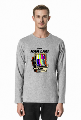 Koszulka z długim rękawem dla gracza "Sorry, mam lagi", gry online, internet, komputer