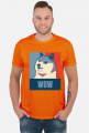 Pieseł, doge, dogecoin koszulka męska wow dla fanów psów