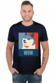 Pieseł, doge, dogecoin koszulka męska wow dla fanów psów