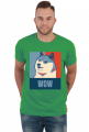 Pieseł, doge, dogecoin koszulka męska wow dla fanów psów i memów.