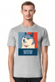 Pieseł, doge, dogecoin koszulka męska wow dla fanów psów i memów.