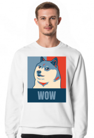 Pieseł, doge, dogecoin koszulka męska wow dla fanów psów i memów.