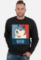 Pieseł, doge, dogecoin koszulka męska wow dla fanów psów i memów.