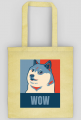 Pieseł, doge, dogecoin torba wow dla fanów psów i memów.