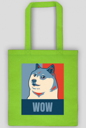 Pieseł, doge, dogecoin torba wow dla fanów psów i memów.