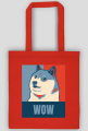 Pieseł, doge, dogecoin torba wow dla fanów psów i memów.