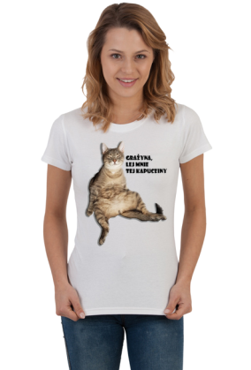 T-SHIRT damski Kitku Kapuczina