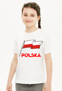 Dziecieca koszulka z krotkim rekawem patriotyczna Flaga Polska