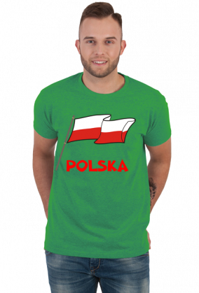 Koszulka T-Shirt z nadrukiem patriotyczna bialo-czerwona flaga Polska
