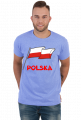 Koszulka T-Shirt z nadrukiem patriotyczna bialo-czerwona flaga Polska