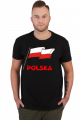 Koszulka T-Shirt z nadrukiem patriotyczna bialo-czerwona flaga Polska