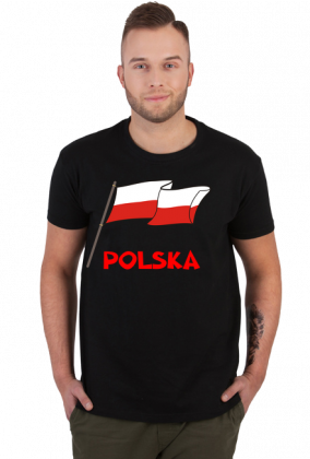 Koszulka T-Shirt z nadrukiem patriotyczna bialo-czerwona flaga Polska