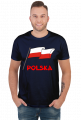 Koszulka T-Shirt z nadrukiem patriotyczna bialo-czerwona flaga Polska