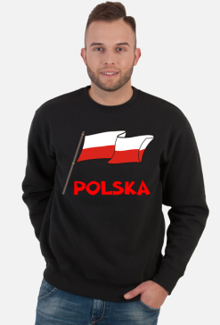 Patriotyczna bluza z nadrukiem bialo-czerwona flaga Polska