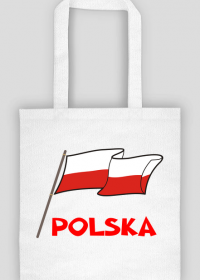 Eko bawelniana torba na zakupy patriotyczna bialo-czerwona flaga Polska