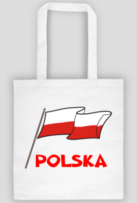 Eko bawelniana torba na zakupy patriotyczna bialo-czerwona flaga Polska