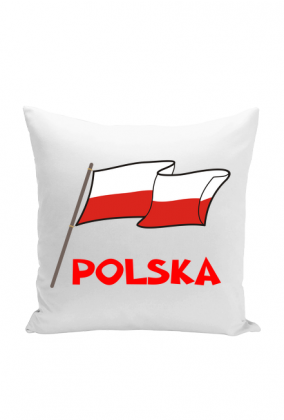 Poszewka na mala poduszke jasiek bialo-czerwona flaga Polska