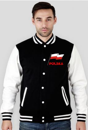 Patriotyczna bluza college bialo-czerwona flaga Polska