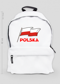 Duzy plecak patriotyczny bialo-czerwona flaga Polska