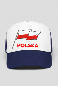 Czapka z daszkiem patriotyczna bialo-czerwona flaga Polska