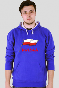 Bluza z kapturem patriotyczna bialo-czerwona flaga Polska