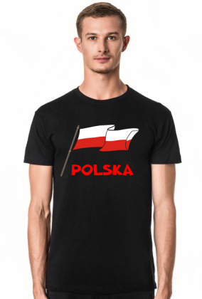 Koszulka T-Shirt slim patriotyczna bialo-czerwona flaga Polska
