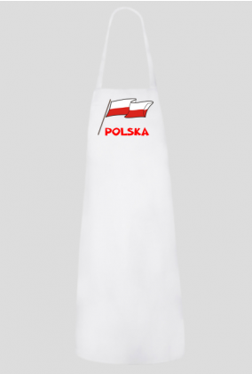 Fartuch kuchenny patriotyczny bialo-czerwona flaga Polska