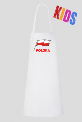 Fartuch kuchenny dzieciecy patriotyzm bialo-czerwona flaga Polska