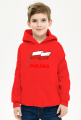 Bluza dziecieca z kapturem patriotyczna bialo-czerwona flaga Polska