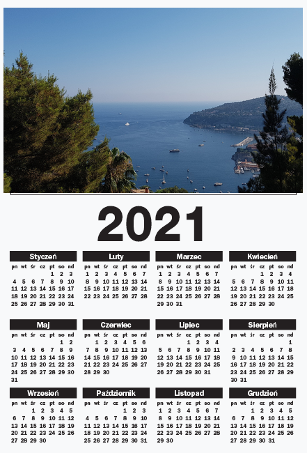 Kalendarz Cote d'Azur