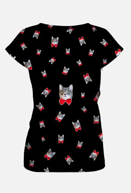 T-SHIRT damski Kitku Fullprint Black