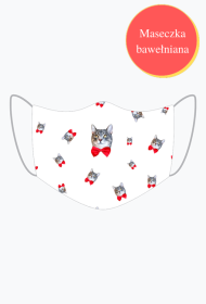 Maseczka Kitku Fullprint White